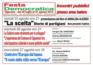 INCONTRI 25 - 26 - 27 AGOSTO 2